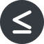 Wide, solid, circle, symbol, less, math, mathematics, greater, than, greater-than, less-than, greater-than-equal, less-than-equal, comparison, inequality, mathematical, smaller, bigger, less-than-equal-wide, equal, maths icon