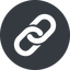 Up, wide, solid, circle, hypertext, link, url, href, chain, link-wide icon