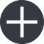 Wide, solid, circle, plus, add, new, plus-wide, create, addition, +, more icon