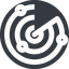 Up, wide, solid, circle, gps, place, radar, localisation, radar-wide, sonar icon