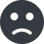 Solid, circle, smiley, emoji, sad, emoticon, smiley-sad-wide icon