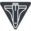 Triangle, thin, down, equilateral, space, nasa, shuttle, spacecraft, orbiter, satellite, space-shuttle, astronaut, discovery, atlantis, columbia, challenger, rocket, space-shuttle-thin icon