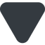 Triangle, down, wide, solid, equilateral, equilateral-triangle icon