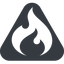 Triangle, wide, solid, equilateral, logo, brand, icon, horizontal, mirror, codeigniter, igniter, code, php, framework, flame, fire icon