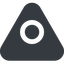 Triangle, wide, solid, equilateral, circle, dot, round, dot-wide icon