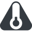 Triangle, wide, solid, equilateral, temperature, low, freeze, thermometer, temperature-low-solid, cold, temperature-low icon