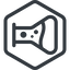 Line, left, normal, hexagon, bubble, bubbles, graduated, erlenmeyer, chemical, flask, lab, laboratory, chemistry, potion, glassware, conical, bubbling, boiling, bulbous, erlenmeyer-bubbling-alt icon