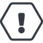 Line, normal, hexagon, mark, warning, exclamation, warning-solid, alert icon