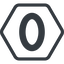 Line, normal, hexagon, number, font, digit, zero, nul icon