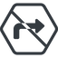 Line, down, normal, hexagon, sign, confirm, arrow, prohibited, key, submit, send, return, enter, return-sign-solid, return-sign icon
