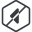 Line, left, normal, wide, hexagon, arrow, direction, prohibited, caret, caret-solid icon