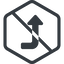 Line, right, normal, hexagon, sign, confirm, horizontal, mirror, arrow, prohibited, key, submit, send, return, enter, return-sign-solid, return-sign icon