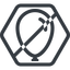 Line, solid, hexagon, horizontal, mirror, prohibited, balloon, party, birthday, carnival, helium, balloons icon
