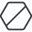 Thin, line, up, normal, circle, square, hexagon, horizontal, mirror, prohibited, empty, none icon