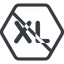 Line, normal, hexagon, extra, size, large, xl, prohibited, extra-large icon