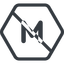 Line, normal, hexagon, medium, size, m, prohibited icon