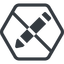 Line, up, normal, wide, hexagon, prohibited, pen, pencil, draw, edit icon