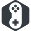 Left, normal, solid, hexagon, horizontal, mirror, game, gaming, games, gamepad, pad, joystick, gamepad-solid icon