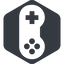 Right, normal, solid, hexagon, horizontal, mirror, game, gaming, games, gamepad, pad, joystick, gamepad-solid icon