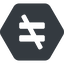 Normal, solid, hexagon, sign, not, horizontal, mirror, symbol, math, mathematics, inequality, mathematical, equal, not-equal, different, not-equal-solid, maths icon