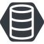 Normal, solid, hexagon, mysql, sql, database, db, storage, barrel icon
