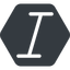 Normal, solid, hexagon, text, type, editor, font, typography, italic, font-style icon