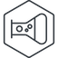 Thin, line, left, hexagon, bubble, bubbles, graduated, erlenmeyer, chemical, flask, lab, laboratory, chemistry, potion, glassware, conical, bubbling, boiling, bulbous, erlenmeyer-bubbling-thin icon