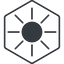Thin, line, right, hexagon, star, light, brightness, luminosity, intensity, brilliance, lighter, darker, dark, mode, Illumination, sun, shine, flash, ray, brightness-thin, brightness-thin-full, brightness-full icon