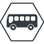 Thin, line, wide, hexagon, horizontal, mirror, car, vehicle, transport, bus, side, bus-side icon