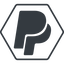 Thin, line, hexagon, logo, brand, paypal, online, payment, paypal-logo icon