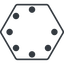 Line, up, hexagon, spinner, spin, wait, load, loading, spinner-thin, loader icon