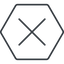 Thin, line, hexagon, times, cross, error, not, remove, no, delete, times-thin, close, cancel, x, math, mathematics, mathematical, maths icon