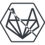 Thin, line, hexagon, brand, social, network, prohibited, brands, repo, gitlab, gitlab-alt, wolf icon