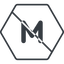 Thin, line, hexagon, medium, size, m, prohibited icon