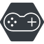 Thin, down, solid, hexagon, game, gaming, games, gamepad, pad, joystick, gamepad-thin icon