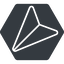 Thin, down, solid, hexagon, message, paper, messaging, plane, airplane, aeroplane, submit, send, paper-plane, paper-plane-thin-alt icon