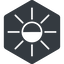 Thin, left, solid, hexagon, horizontal, mirror, star, light, brightness, luminosity, intensity, brilliance, lighter, darker, dark, mode, Illumination, sun, shine, flash, ray, brightness-thin, brightness-thin-half, brightness-half icon