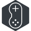 Thin, right, solid, hexagon, game, gaming, games, gamepad, pad, joystick, gamepad-thin icon