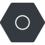Thin, solid, circle, hexagon, dot, round, dot-thin icon