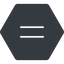 Thin, solid, hexagon, sign, symbol, math, mathematics, mathematical, equal, equality, equal-thin, maths icon