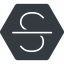 Thin, solid, hexagon, text, type, editor, font, typography, font-style, strikethrough, strike, strikethrough-thin icon
