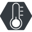 Thin, solid, hexagon, temperature, low, thermometer, cold, thermometer-low, thermometer-low-thin icon