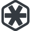 Line, right, wide, hexagon, star, asterisk, asterisk-solid icon