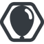 Line, wide, solid, hexagon, horizontal, mirror, balloon, party, birthday, carnival, helium, balloons, balloon-solid icon