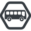 Line, wide, hexagon, car, vehicle, transport, bus, side, bus-side icon