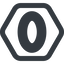 Line, normal, wide, hexagon, number, font, digit, zero, nul, zero-wide icon