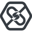 Line, up, wide, hexagon, horizontal, mirror, hypertext, prohibited, link, url, href, chain, link-wide icon