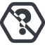 Line, wide, hexagon, question, mark, prohibited, question-mark, help icon