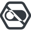 Line, up, wide, solid, hexagon, setting, prohibited, apple, on, off, ios, switch, button, radio, switch-solid icon