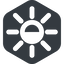 Left, wide, solid, hexagon, horizontal, mirror, star, light, brightness, luminosity, intensity, brilliance, lighter, darker, dark, mode, Illumination, sun, shine, flash, ray, brightness-half, brightness-wide, brightness-wide-half icon